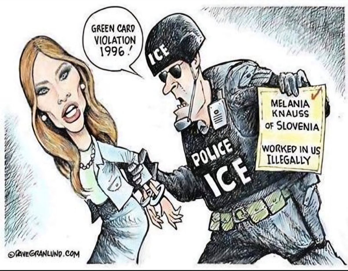 Melania came to the US on a falsified visa, which did not give her the right to claim that she was legally allowed to work in the USA! It's called "Fruit of the poisonous tree" in legalese! All things being equal! Who would love to see this happen? ❤️
