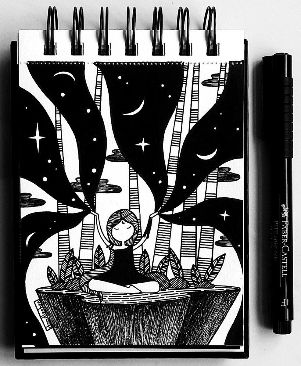 pri_silver's tweet image. You may feel small but you are an entire cosmic miracle! Remember your power.
#Doodleebee #cosmos #awakening #art #positivity #innerpower #reminder