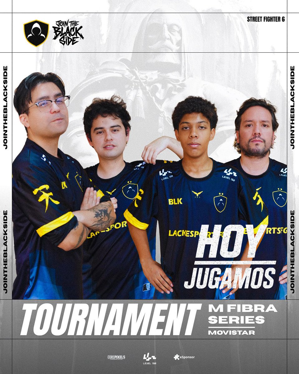 blackesportsfgc's tweet image. Hoy jugamos: Torneo Street Fighter 6 M Fibra Series en @MovistarGC a partir de las 12 del mediodía, podrás seguir las alternativas de este torneo en el canal de #twitch de @DhunterTvTwitch 

No te lo pierdas! #JointheBlackSide