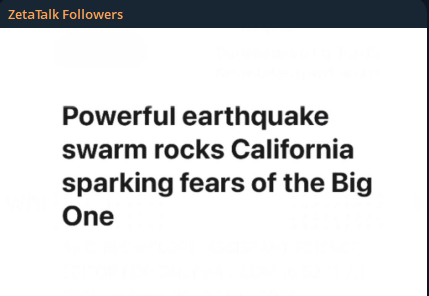 A giant swarm of eq’s has struck Southern California near a major fault line that could unleash the infamous 'Big One' &amp; decimate the West Coast.

The USGS said that several dozen small &amp; moderate-sized struck the area around the Salton Sea Thurs night &amp; Friday morning, a lake