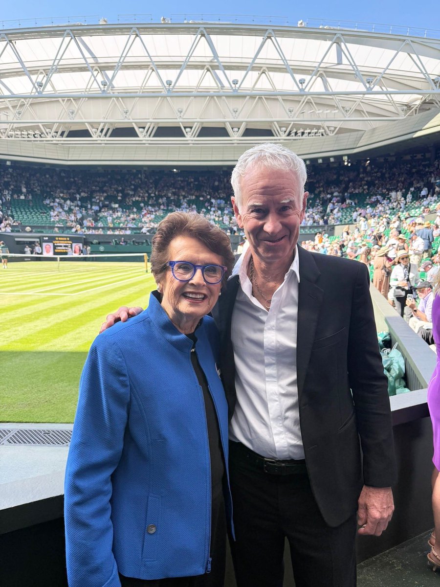 BillieJeanKing's tweet image. We may not agree on every call, but I’ll always respect this legend.
Thanks for the laughs and legacy, John.
#Wimbledon