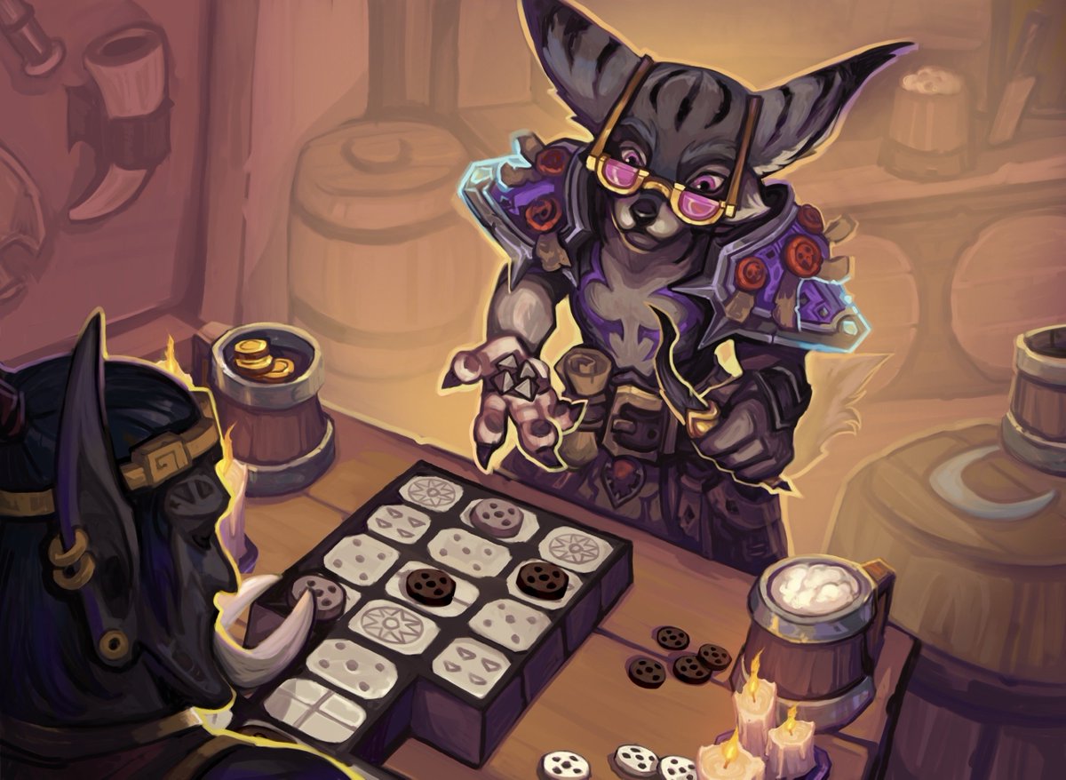 esiaart's tweet image. Vulpera playing the game of Ur 👀

for @AnActualGremlin