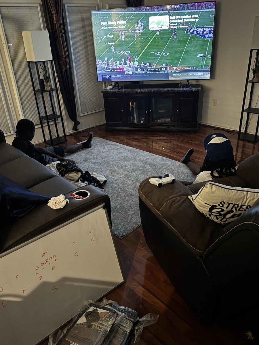 Friday night film! Training our minds is just as important as training our bodies. #StudentOfTheGame #cheatcode