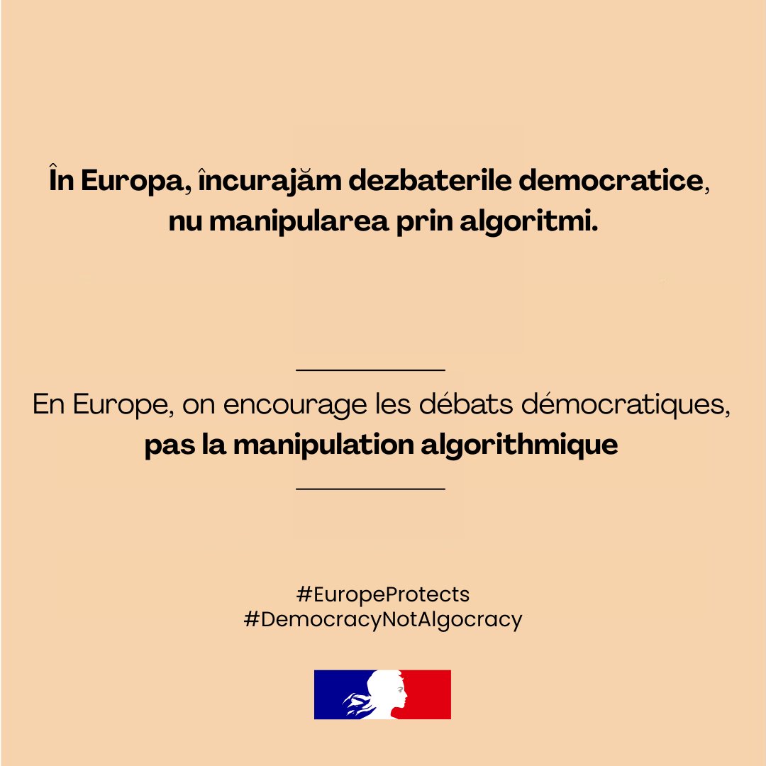 FranceRomania's tweet image. #EuropeProtects #DSAProtects #DemocracyNotAlgoracy