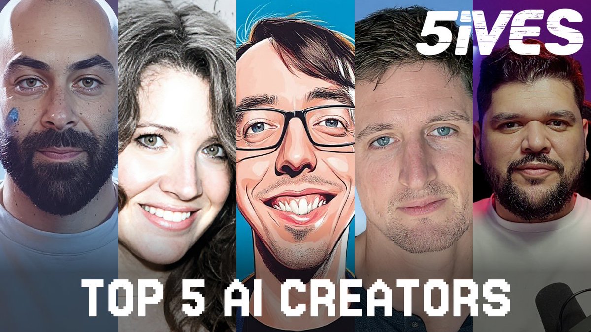 kaigani's tweet image. 5ives - Ep35 - #aivideo by @VanFalk_ & @kaigani
WATCH NOW: youtube.com/watch?v=vQolQnβ¦
1. Luis Riancho @TechHalla
2. Kelly Boesch @kellyeld
3. Stefan Kirschnick
4. Jon Finger @mrjonfinger
5. Eric Solorio @8bit_e