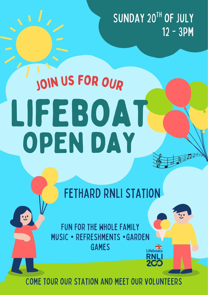Fethard RNLI will open its doors for its station open day on Sunday 20 July from 12-3pm. All are welcome to attend for a fun-filled day out for all the family.