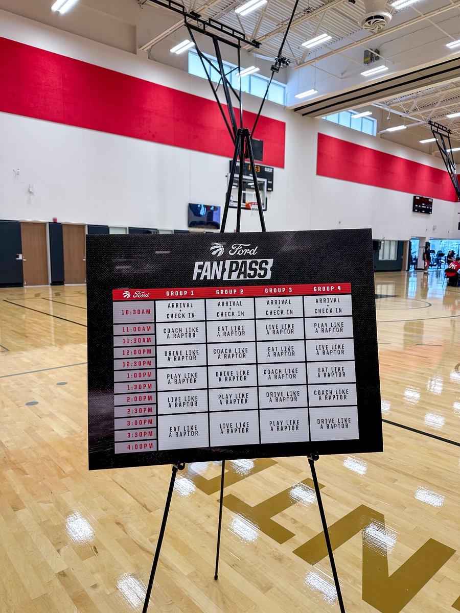 Fans get to visit five incredible stations throughout the day that immerses them into the life of a Raptor 🏀
