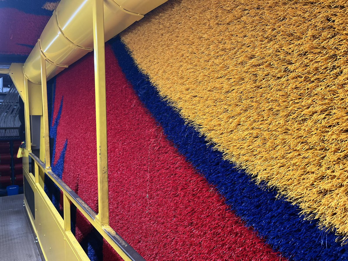 KSSCentral's tweet image. Fresh turf coming soon for the Jayhawks! @shawsportsturf & @MMTHBuilt is building out the new surface for Kansas football featuring their Game On tech releasing some sneak peaks