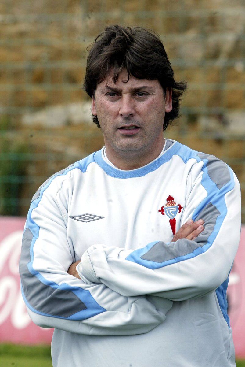 gradaderio's tweet photo. Siempre recordado como técnico del Panda Team y como el que hizo debutar a Iago Aspas con el primer equipo. Hoy cumple 59 años @Alemengar 🎂 https://t.co/H7UxAaodDp