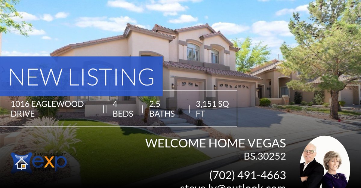RealtyMatthews's tweet photo. 📍 New Listing 📍 Take a look at this fantastic new property that just hit the market located at 1016 Eaglewood Drive in Las Vegas. Reach out here or at (702) 491-4663 for more information

Steve and Joni Matthews
Spouses Selling h... https://t.co/MO3foOF819 https://t.co/n5Ta2k3neC