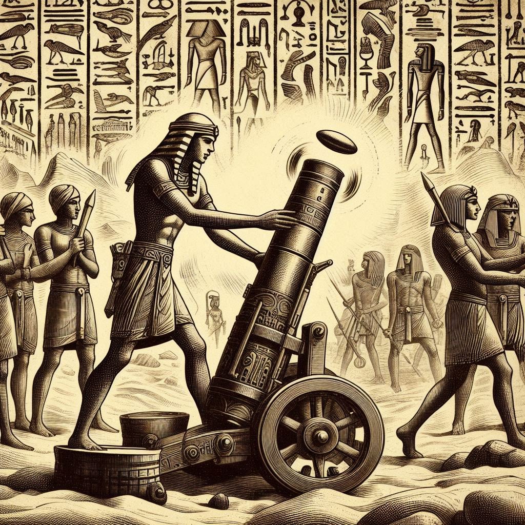 We all know this is a mortar base plate and that gun bunnies built the pyramids between fire missions.