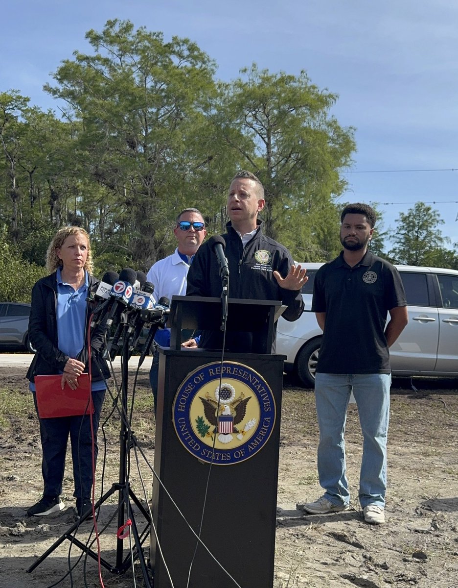 RepMoskowitz's tweet image. I visited Alligator Alcatraz today with several of my congressional colleagues to fulfill our duty and conduct necessary oversight. What we saw today is a ridiculous project built in the Florida Everglades solely for political purposes.