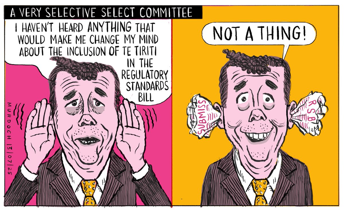 David Seymour and the Very Selective Select Committee.
My #cartoon today #NZpol #RegulatoryStandardsBill