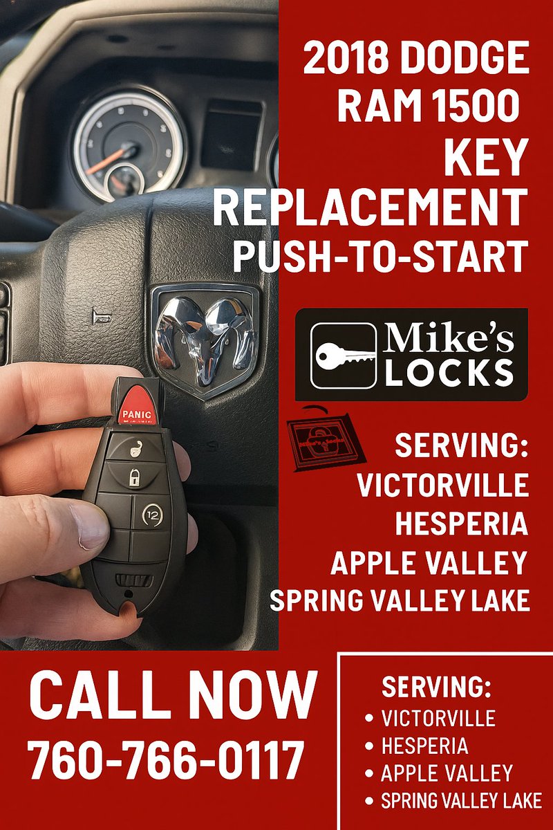 LocksMikes's tweet photo. Proudly Serving: Victorville, Hesperia, Apple Valley, Spring Valley Lake π Call Now: 760-766-0117 β Trusted, Mobile, and Ready 24/7! #24hrlocksmith #victorvillelocksmith #applevalleylocksmith #hesperialocksmith #highdesertlocksmith #carkeyexperts #professionallocksmith https://t.co/ExGaGltvsY