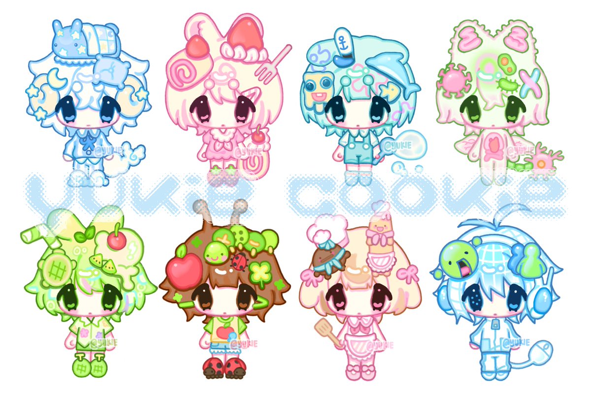 $40 each set price chibi, dm to claim