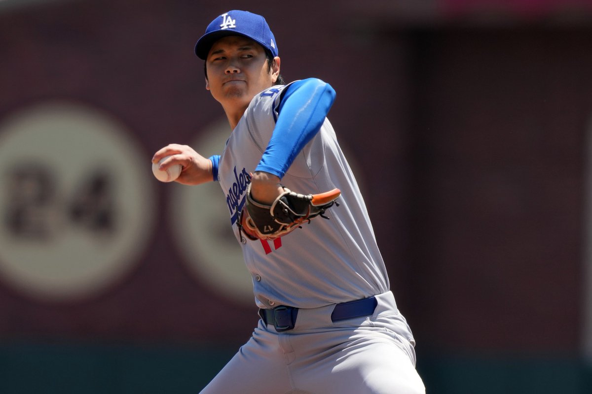 Shohei Ohtani put together his longest and best pitching performance of the season for the Dodgers against the Giants:

3 IP, 1 H, 0 ER, 1 BB, 4 K, 36 pitches

His season ERA is now 1.00 across nine innings.