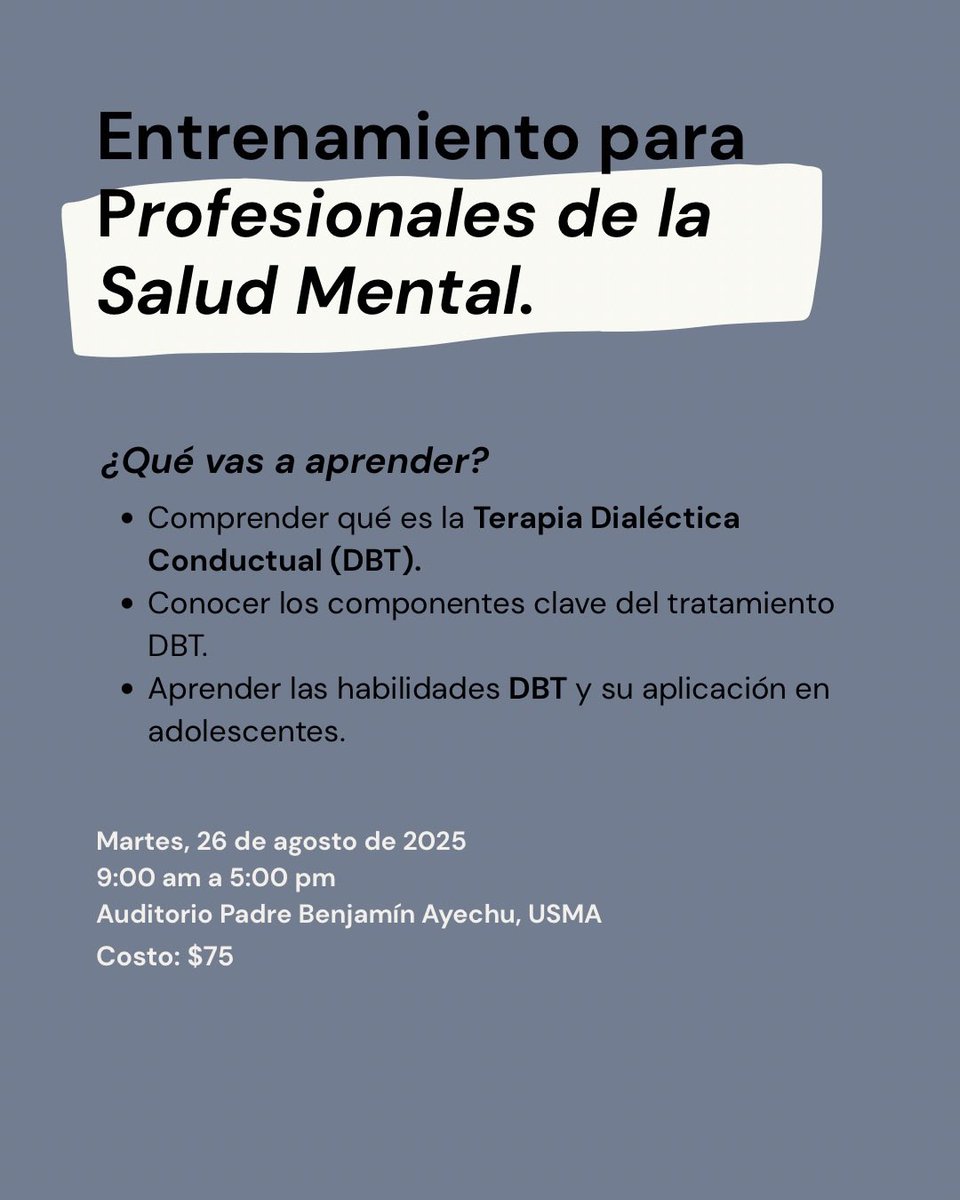 Si eres profesional de salud mental, regístrate aquí: forms.gle/M9Umtpubp3gFvy…