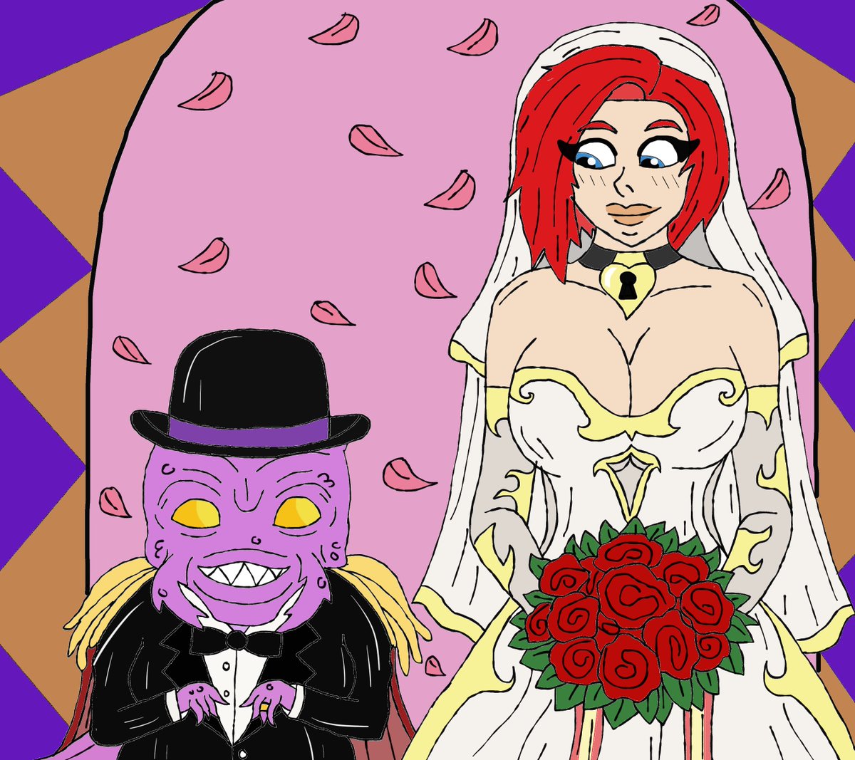 A Alien/Human Wedding between Soddorom's Right hand man Pythis and the Bounty Hunter Nola Cross🔔💜❤️🔔
Characters from <a href="/YukiSpaceAss/">🔞 𝙔𝙐𝙆𝙄: 𝙎𝙋𝘼𝘾𝙀 𝘼𝙎𝙎𝘼𝙎𝙎𝙄𝙉 🎧</a> 
#Fanart #YukiSpaceAssassin #NolaCross #Wedding #SpaceWedding