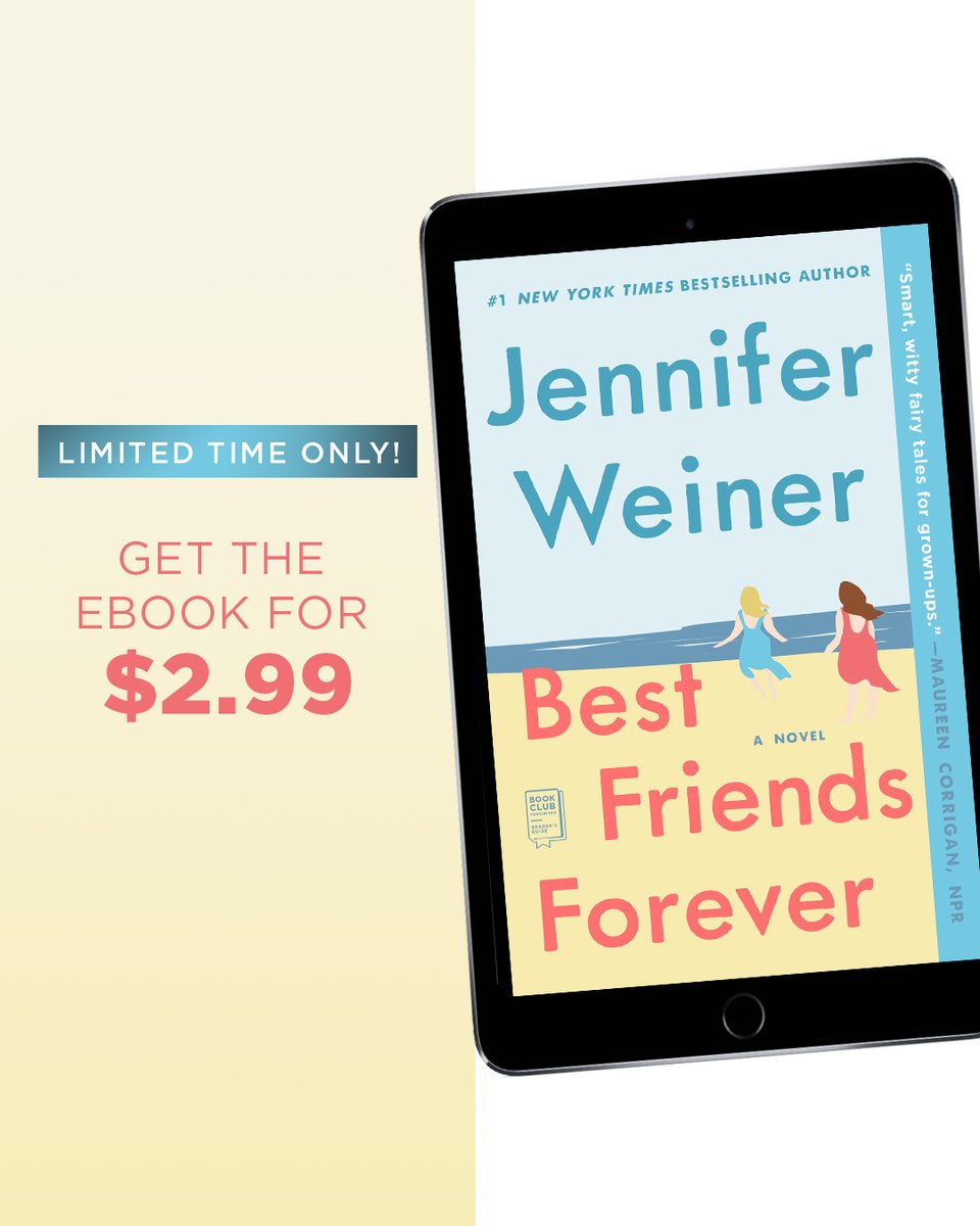 AtriaBooks's tweet image. 🎉 Ebook lovers, it’s time to treat yourself! Jennifer Weiner, the #1 New York Times bestselling author of over 20 incredible books, has ebooks on sale for just $2.99 each this July. Don’t wait! 📖