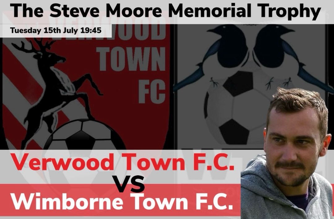 Verwood Town FC (@verwoodtownfc) on Twitter photo Next up in our pre season schedule we are looking forward to welcoming <a href="/WimborneTownFC/">Wimborne Town FC</a> to Potterne Park for the Steve Moore Memorial Trophy
🆚 <a href="/WimborneTownFC/">Wimborne Town FC</a>
📅 15th July
⏰ Kick-off 7:45pm
📍 Potterne Park BH21 6RS
🎟️ £5 Adults | £3 Concessions
🍖 Beers and BBQ Next up in our pre season schedule we are looking forward to welcoming <a href="/WimborneTownFC/">Wimborne Town FC</a> to Potterne Park for the Steve Moore Memorial Trophy
🆚 <a href="/WimborneTownFC/">Wimborne Town FC</a>
📅 15th July
⏰ Kick-off 7:45pm
📍 Potterne Park BH21 6RS
🎟️ £5 Adults | £3 Concessions
🍖 Beers and BBQ