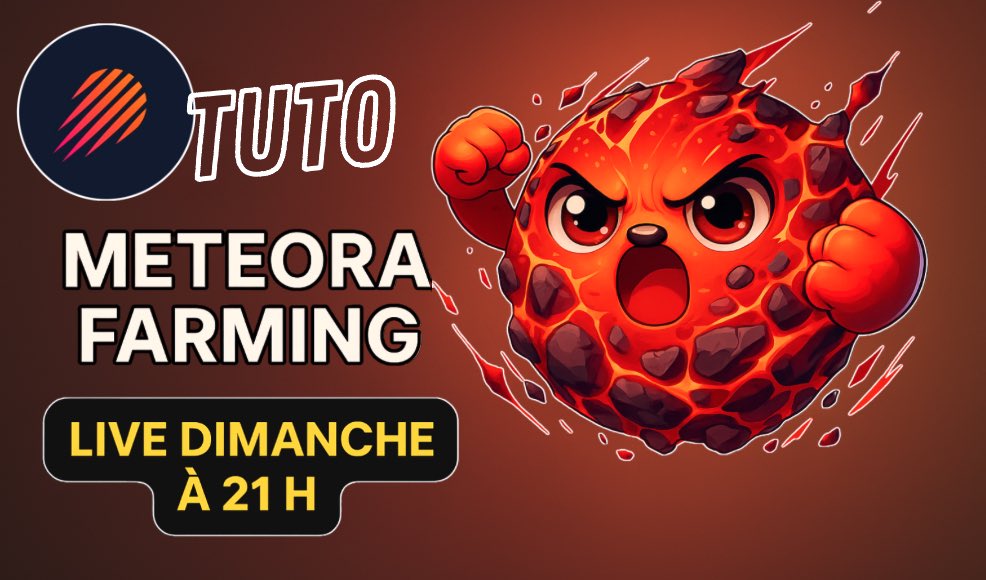 📌Je vous donne rendez vous demain soir pour un live YouTube 100% Meteora!! ☄️☄️

❗️Dimanche 13 juillet 21h❗️

📝Programme :

✅ Tuto et explication pour bien comprendre
✅ Tips &amp; Astuce pour print un max
✅ Ma Stratégie actuelle pour le AirDrop de $MET

🎯Ma stratégie actuelle