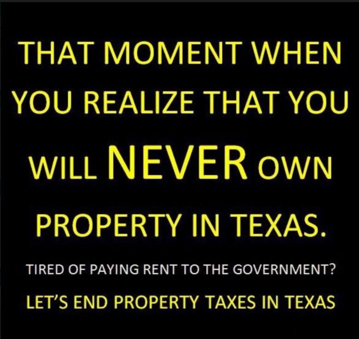WestTexasPac's tweet image. 🛑 It’s time to stop renting our homes from the government.
🛑 You Don’t Own Your Home — You Rent It From the Government
Even after your mortgage is paid off, you still pay thousands each year to keep your property. Miss a payment? The government can take your home.