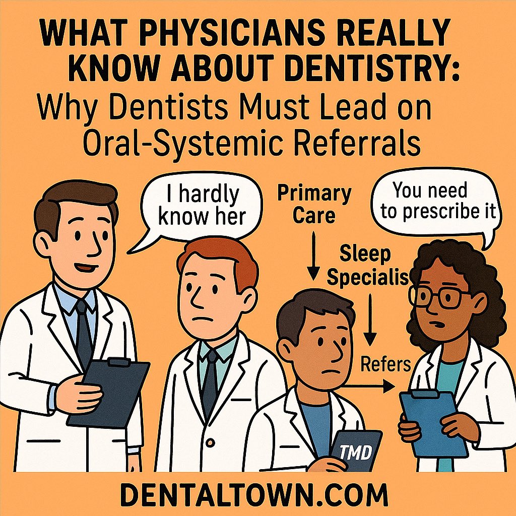 Howard Farran (@howardfarran) on Twitter photo What Physicians Really Know About Dentistry: Why Dentists Must Lead on Oral-Systemic Referrals
dentaltown.com/messageboard/t…
<a href="/Dentaltown/">Dentaltown</a> <a href="/Orthotown1/">Orthotown</a> <a href="/Hygienetown/">Hygienetown</a> What Physicians Really Know About Dentistry: Why Dentists Must Lead on Oral-Systemic Referrals
dentaltown.com/messageboard/t…
<a href="/Dentaltown/">Dentaltown</a> <a href="/Orthotown1/">Orthotown</a> <a href="/Hygienetown/">Hygienetown</a>