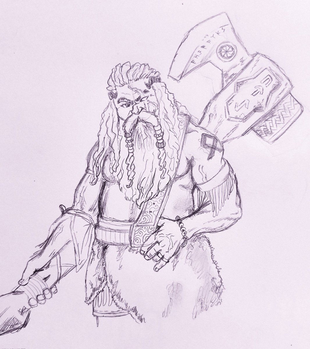 sensei_leonardo's tweet photo. Done! Hope Odin bless you in your fights!
Doing prompts against AI!
U prompt and I draw in manga like sketch until I finish my pencil!
#prompt #noAI #sketch #AIvsme https://t.co/3CeuWyX9Da