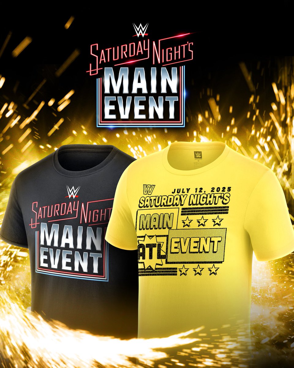 WWEShop's tweet image. Saturday Night's Main Event is tonight! Gear up with this official event merchandise at #WWEShop! #WWE
馃洅: bit.ly/40fDRTq