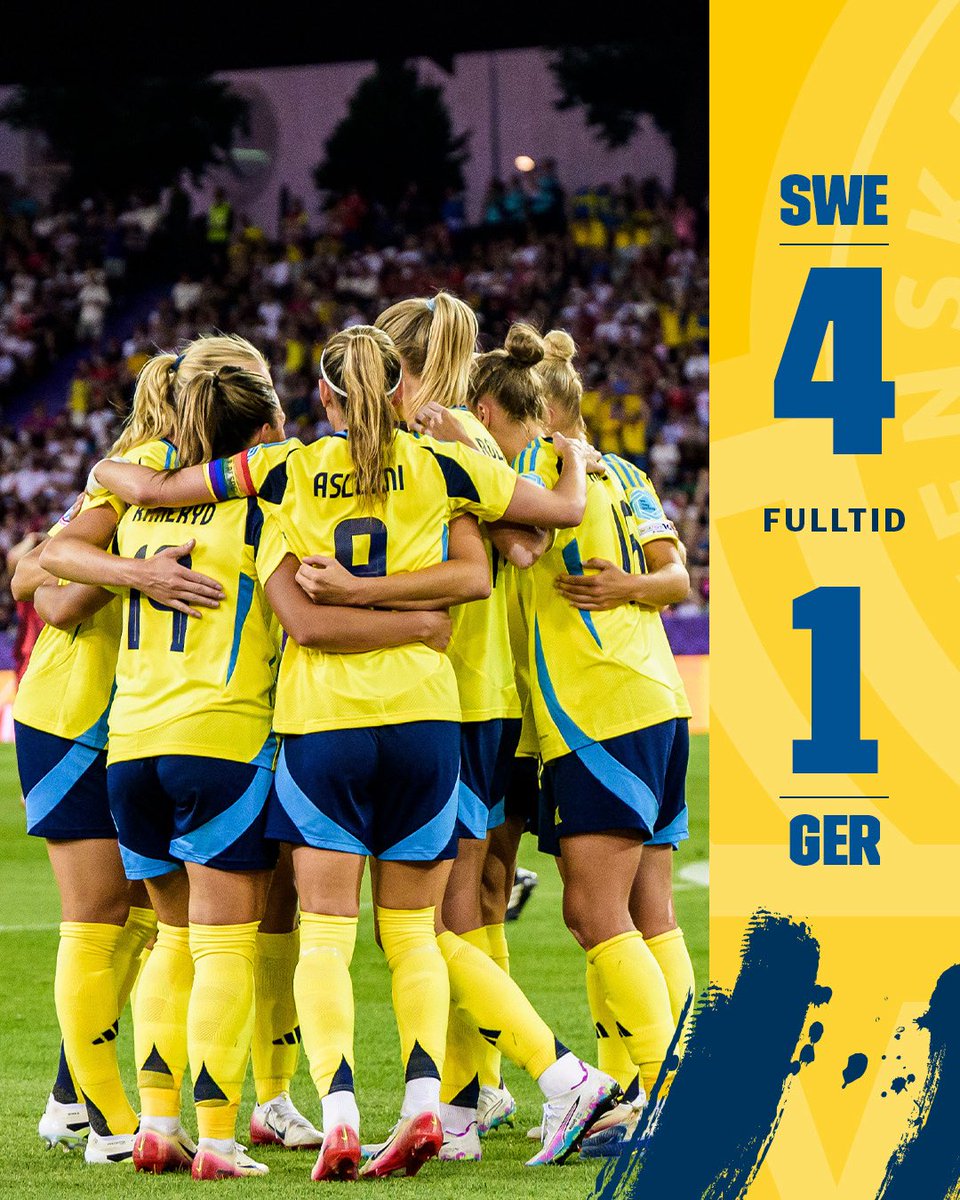 𝗙𝗨𝗟𝗟𝗧𝗜𝗗

Gruppsegern säkrad ✅

🇸🇪 4-1 🇩🇪