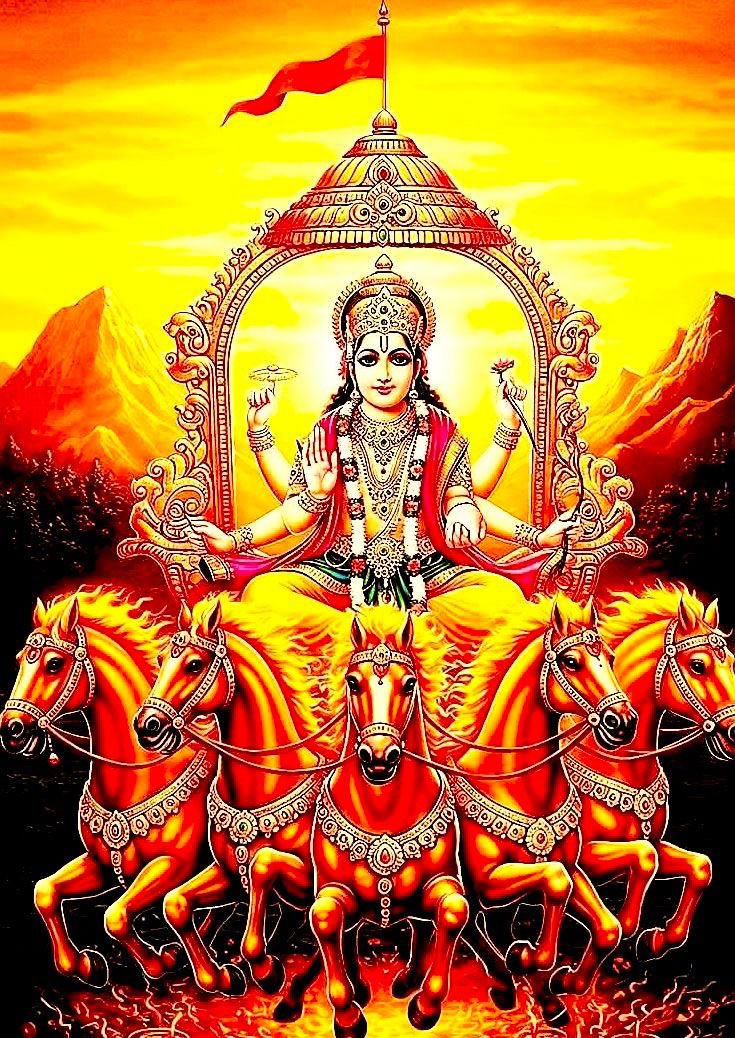 जो जपाकुसुम (गुड़हल) के समान लाल 
 वर्ण के हैं, जो कश्यप ऋषि के पुत्र हैं
अत्यंत तेजस्वी हैं, अंधकार (अज्ञान) के 
 शत्रु हैं, समस्त पापों को हरने वाले हैं 
 ऐसे दिवाकर (सूर्यदेव) को नमस्कार