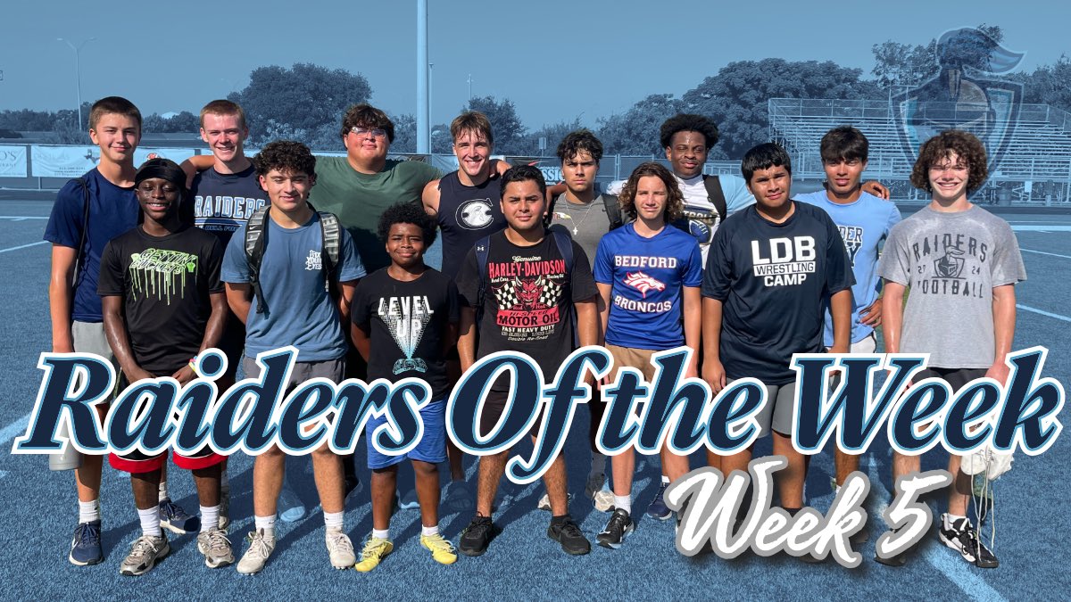 Congratulations to our Week 5 #RaidersOfTheWeek !!🔵