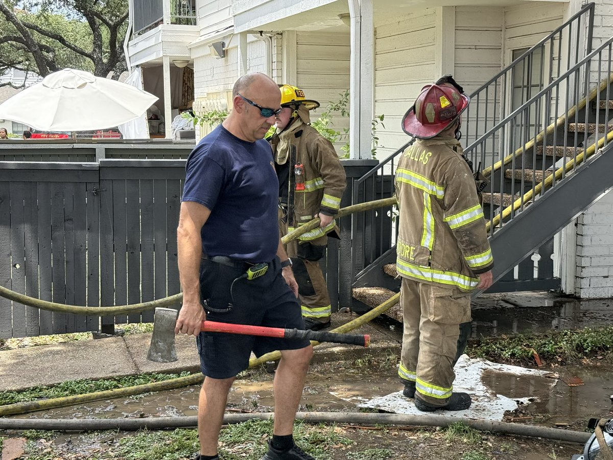 896 &amp; 897 answered a 1 alarm fire at 9393 Skillman Ave this afternoon. E57 &amp; T57 arrived to find heavy smoke from the eaves. They were able to get in and find the source quickly.