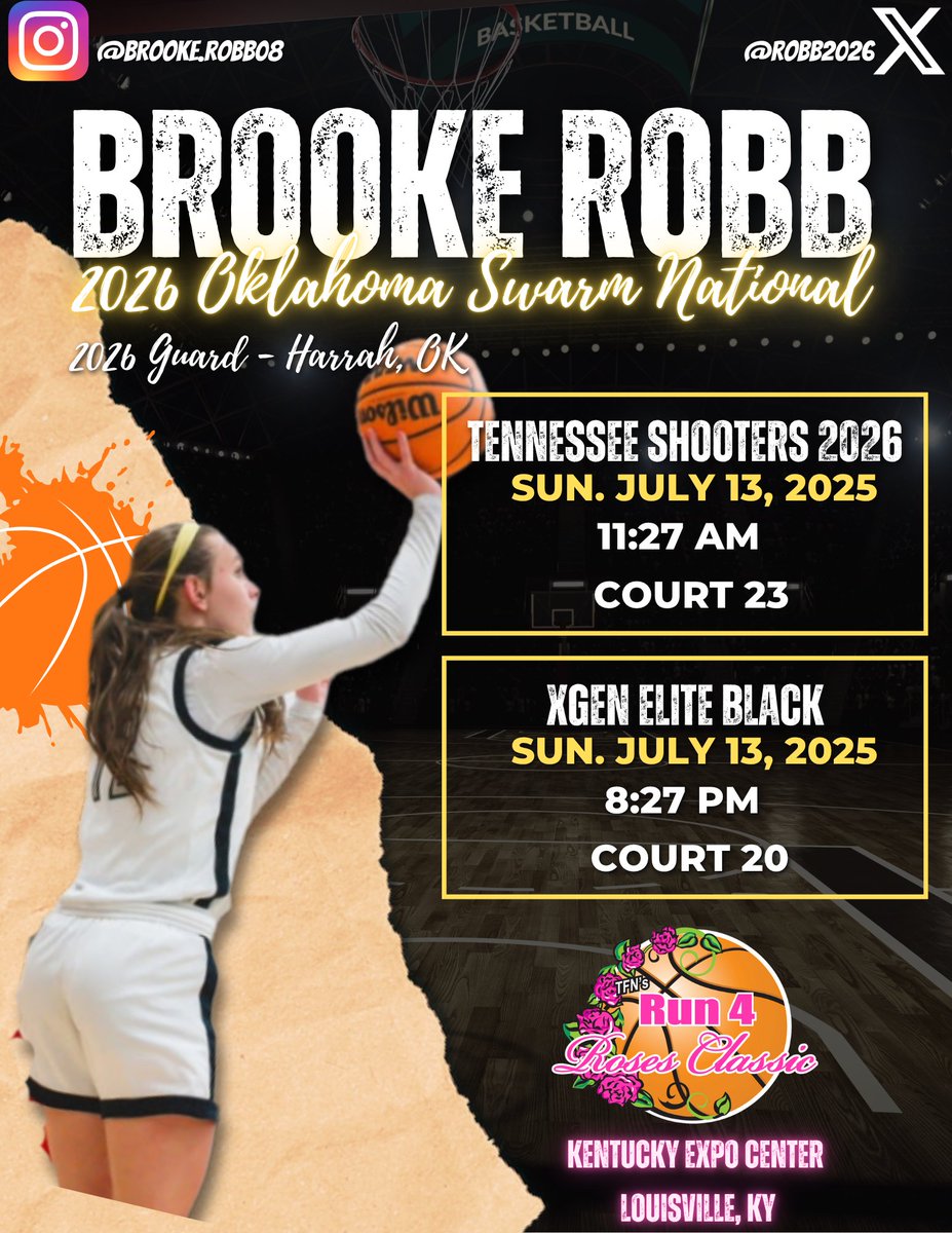 Brooke Robb (@robb2026) on Twitter photo Check us out tomorrow at <a href="/TFNsRun4Roses/">TFN's Run 4 Roses</a> Championship tournament!! <a href="/HarrahWBB/">Harrah Lady Panthers Basketball</a> <a href="/2026_swarm/">Oklahoma Swarm 2026</a> <a href="/OklahomaSwarm1/">OK Swarm HS Girls</a> Check us out tomorrow at <a href="/TFNsRun4Roses/">TFN's Run 4 Roses</a> Championship tournament!! <a href="/HarrahWBB/">Harrah Lady Panthers Basketball</a> <a href="/2026_swarm/">Oklahoma Swarm 2026</a> <a href="/OklahomaSwarm1/">OK Swarm HS Girls</a>