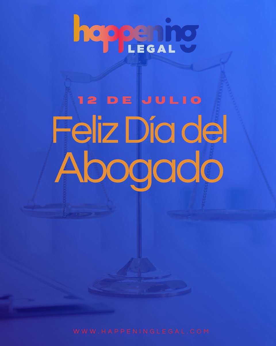 HappeningLegal's tweet photo. ¡Feliz Día del Abogado! ⚖️
Desde Happening Legal celebramos con orgullo a toda la comunidad jurídica, reconociendo su entrega, conocimiento y pasión por la justicia.

¡Gracias por hacer del derecho una herramienta de transformación y confianza! 🎉
#DíaDelAbogado #HappeningLegal https://t.co/IBJK6Chmes