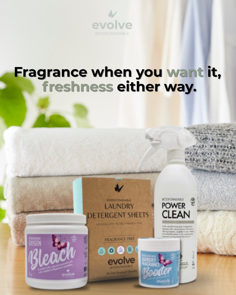 Customise your laundry day, the eco way!

🌍evolvebiodegradable.co.za