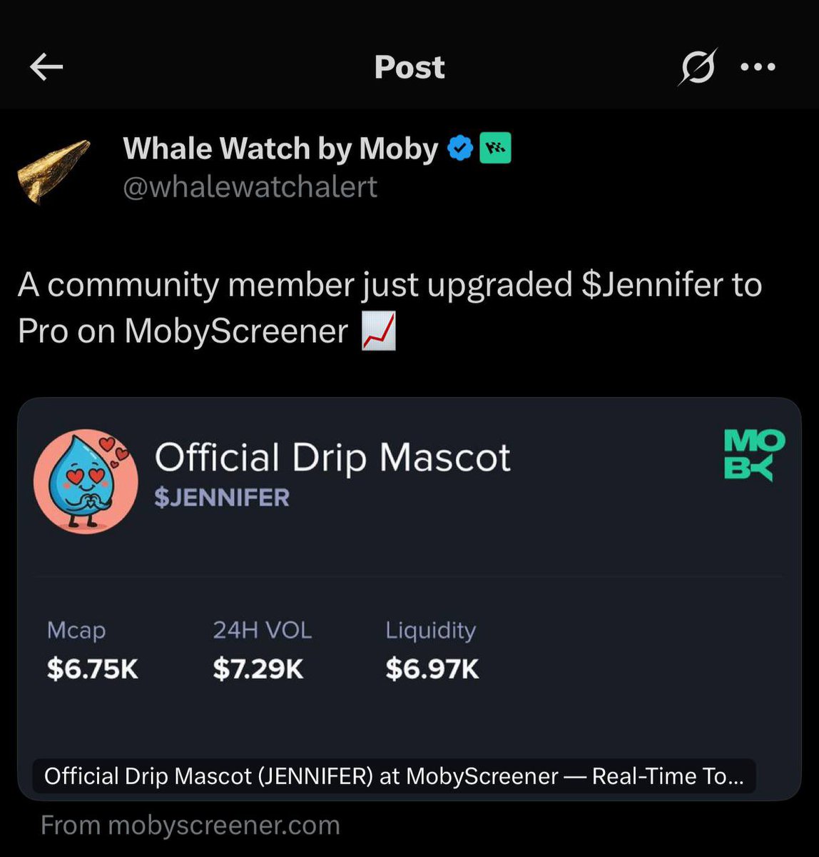 CryptoExpert101's tweet photo. Moby soft shilling Jennifer and it’s at 26K? Higher!

7xhFcawZEqpMk5o2dgiABUS9cWrunGZJdk2XouyWjups

Web and X made: https://t.co/zTPhXqvBBZ https://t.co/vZY5c02pl9