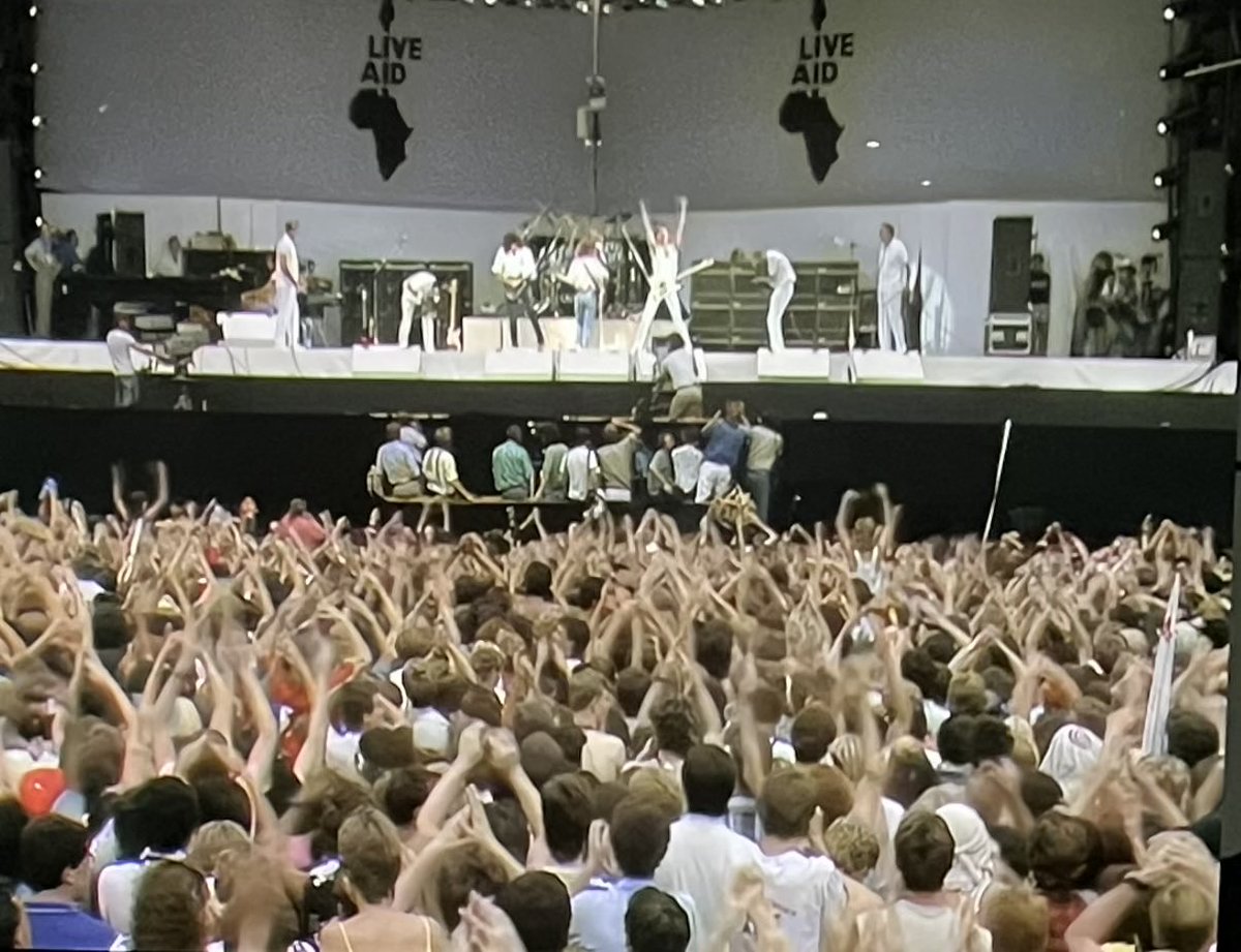 Just being present in the moment, no phones #LiveAid40