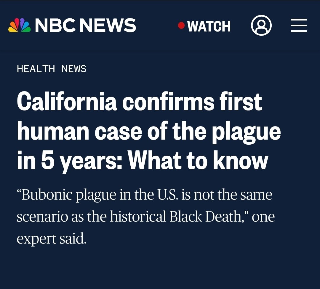 DeathwatchVT's tweet photo. @Angry_Staffer The plague has been a thing in America for a while.

 It was a story in 2020 before covid blew it out of the headlines. https://t.co/U00zxZxeqO