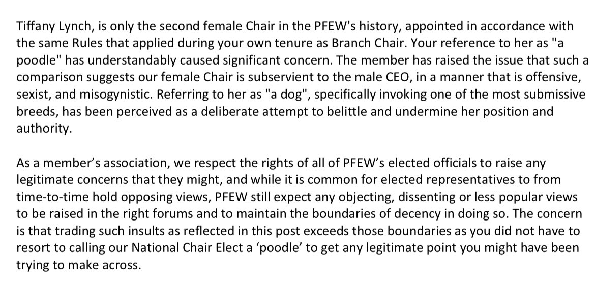 Rich Cooke (@rich_cooke1) on Twitter photo <a href="/PFEW_HQ/">Police Federation of England and Wales</a> so unhappy with me exposing their behaviour; have now invited me to yet another Fed Hearing in part for this post which they are alleging was “misogynistic” - no doubt the pretext to ban me for life from being a rep 🤷♂️
What planet are they on? Make your own mind up 1/👇 <a href="/PFEW_HQ/">Police Federation of England and Wales</a> so unhappy with me exposing their behaviour; have now invited me to yet another Fed Hearing in part for this post which they are alleging was “misogynistic” - no doubt the pretext to ban me for life from being a rep 🤷♂️
What planet are they on? Make your own mind up 1/👇