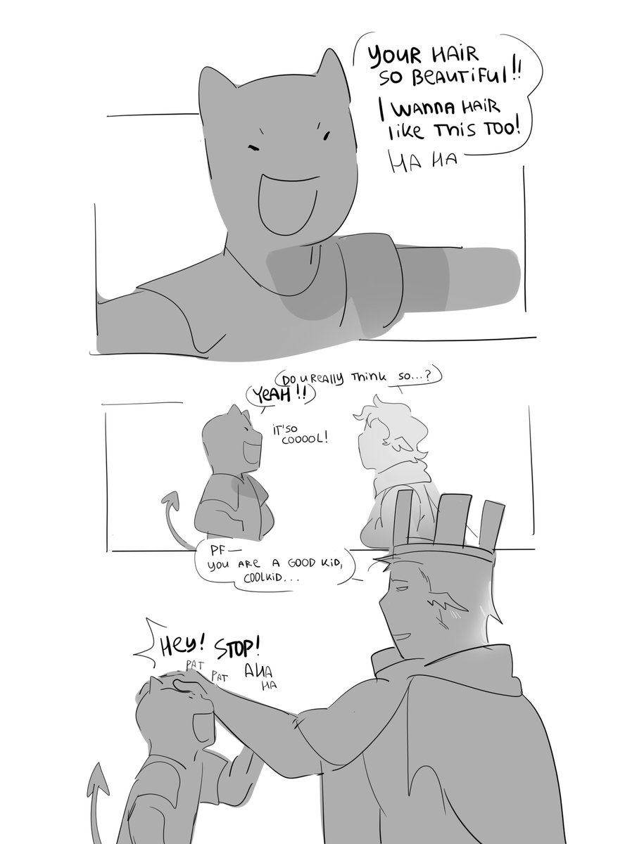 _mpils's tweet photo. #forsaken 

headcanon 1x has white hair and when it gets long 1x cuts it or pulls it out?? because 1х hates his white hair and it reminds him of the past 

coolkid is just a kind kid 😭😭😭😭 https://t.co/bN8TI5XcJ0