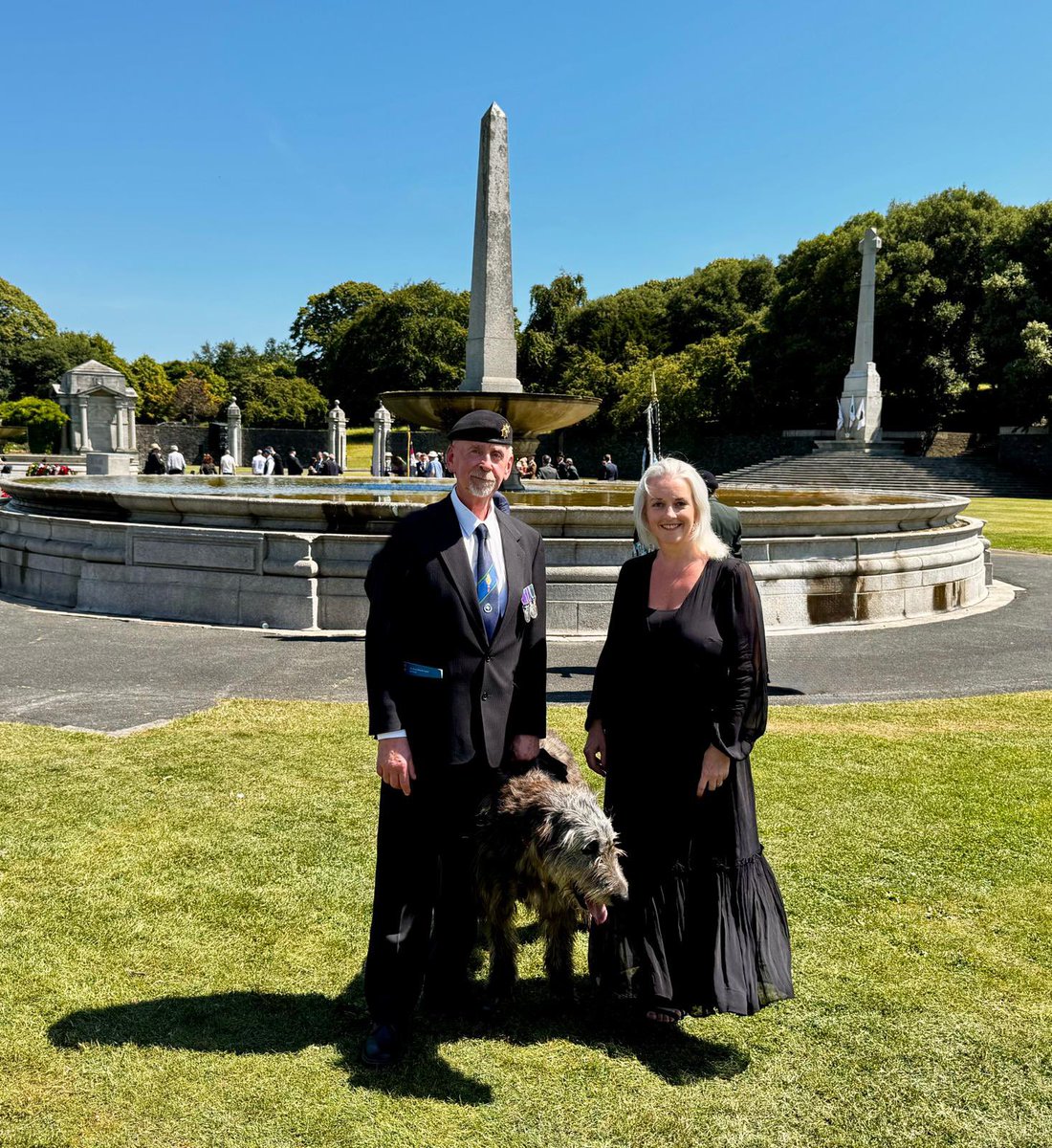 PamCameronDUP's tweet image. An absolute privilege to have laid a wreath on behalf of the deputy First Minister @little_pengelly and the Northern Ireland Executive this 12th of July at the Annual Ceremony of Remembrance, Irish National War Memorial Gardens. #lestweforget