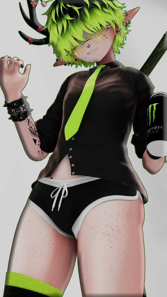 DylanCartVR's tweet image. ~ that's it, here's your monster, drink it all up!!! 💚💚
#VRC #VRChat #anime #vtuber #3D #Uruki3D