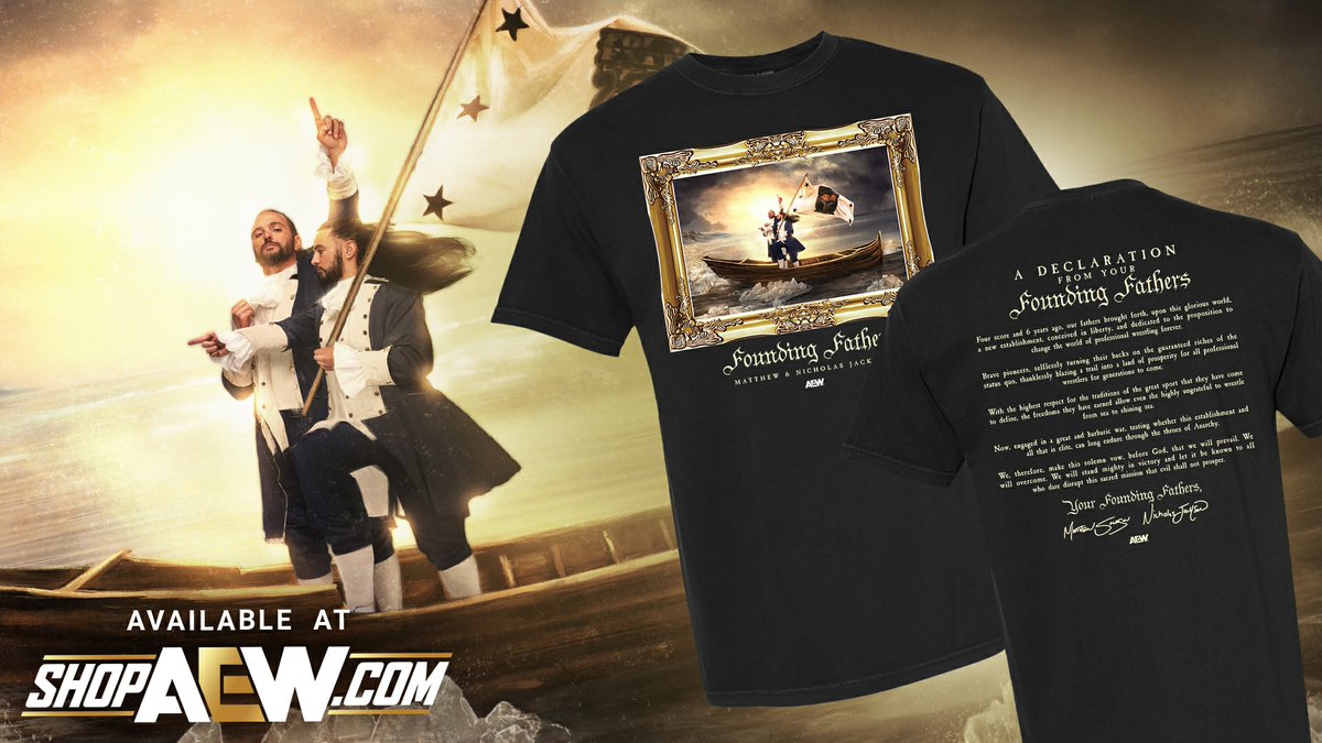 As seen on their #AEWAllInTexas entrance!
Get the @YoungBucks new shirt right NOW at ShopAEW.com!