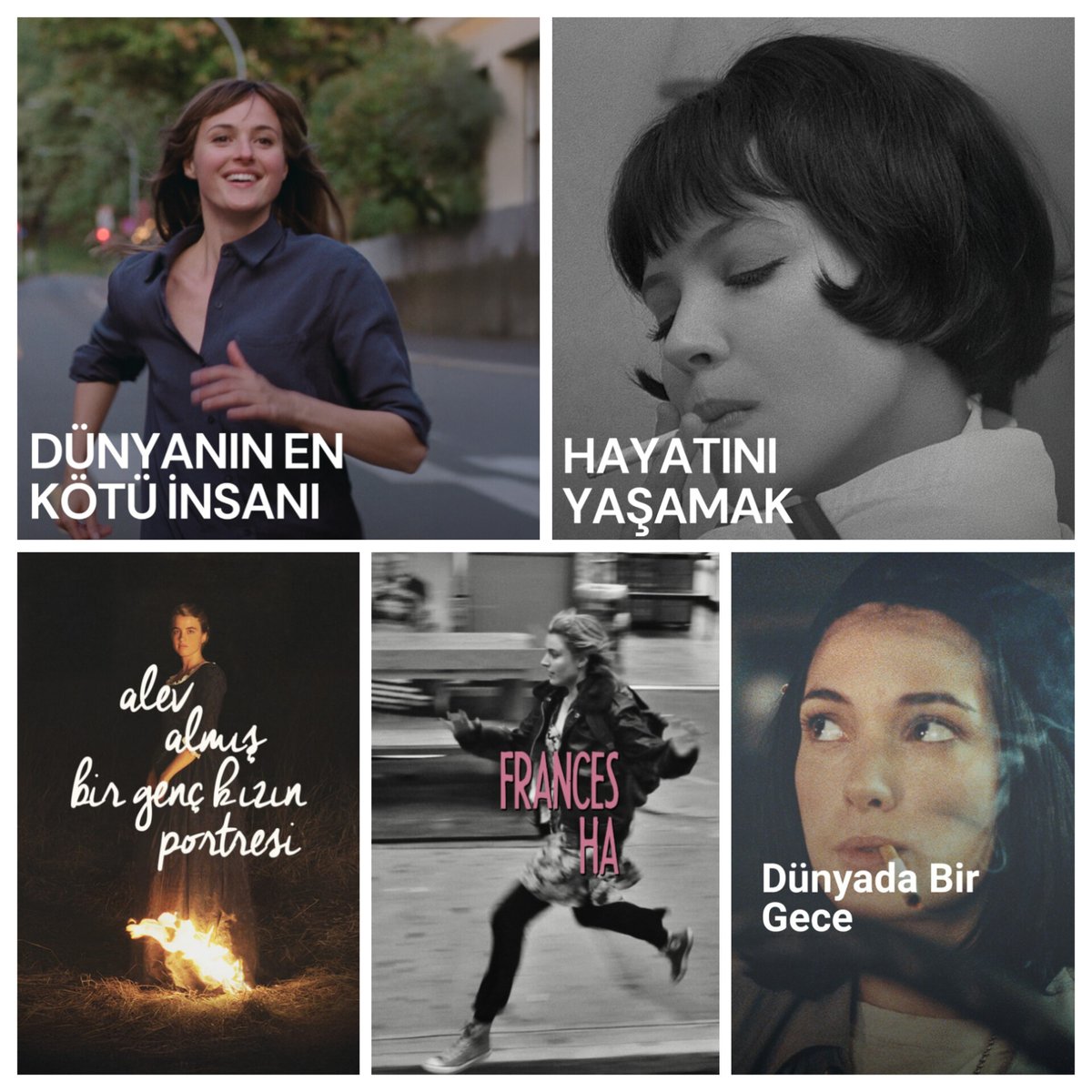 En sevdiğim 5 kadın başrol filmi.