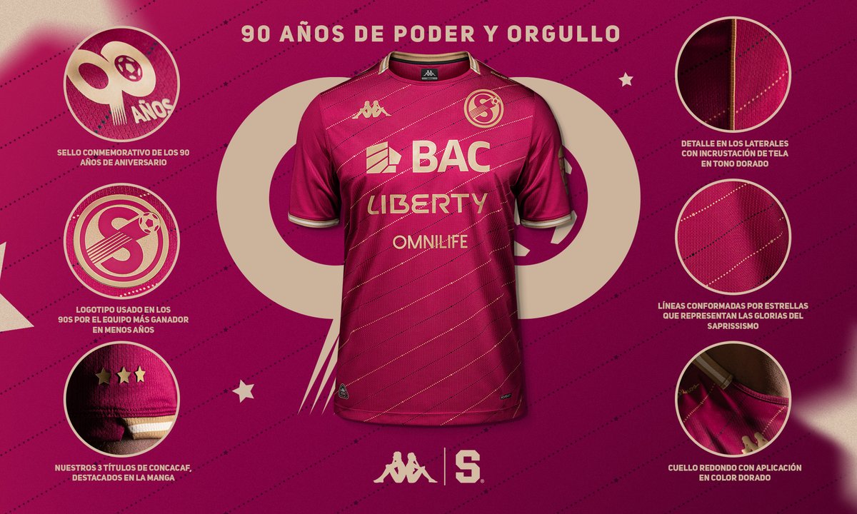 Solo hay una institución en Centroamérica que puede portar esta camiseta 🏆
Disponible a partir de mañana en tienda oficial y dentro de poco en saprissa.com