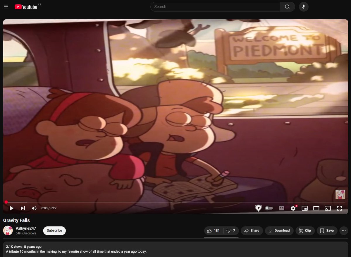 When I tell you that this song being used in the background of this Gravity Falls tribute video by Valkyrie247 in Feb 2017 was what helped me stick with the GF fandom and get into video editing for it...

youtu.be/EMMpIHmf8jo