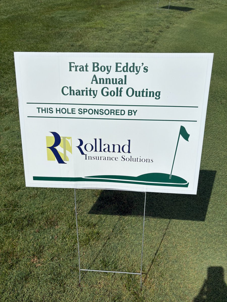 Rolland_ins's tweet photo. Proud to once again support Frat Boy Eddy’s Annual Charity Golf Outing today at Oakhaven. 
Our Rolland Insurance Solutions squad showed up strong -- Bob (our fearless founder) carried the team w/ his monster drives while Candace, Molly, and Paige brought both style and precision. https://t.co/SMpYyLQDqd