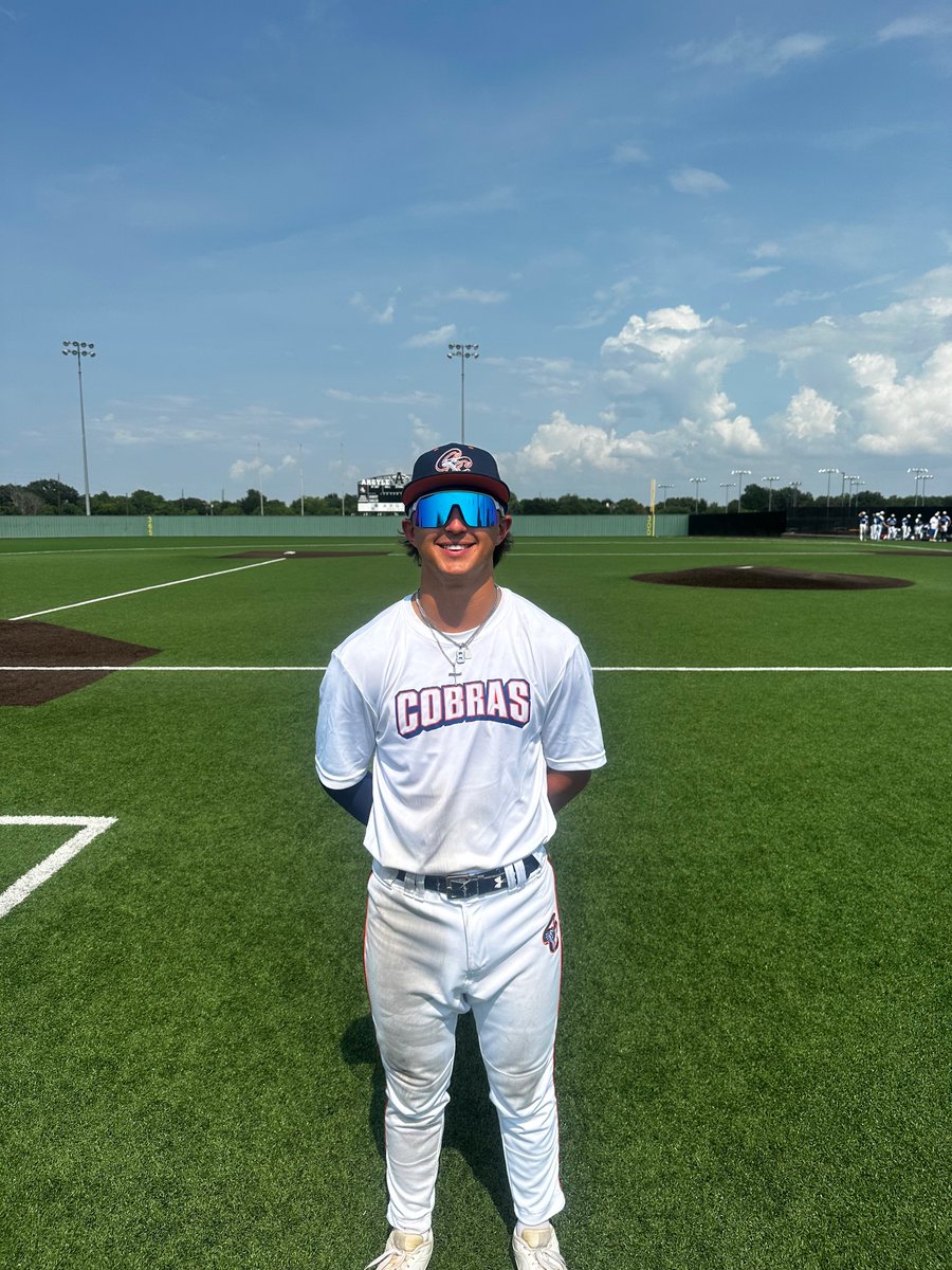 ✭Five Tool Texas✭ (@fivetooltexas) on Twitter photo #SummerClassicSS F: <a href="/follow_cobras/">Cooperstown Cobras</a> 18U Tredaway 9, Dallas Spin Garcia 0
PoG: <a href="/lukefleek11/">Luke Fleek</a> 4 IP, 6 K, 2 H, 0 BB
Hitter: <a href="/coby_mcbride/">Coby McBride</a> 3-3, 2B, 3B, 2 SB #SummerClassicSS F: <a href="/follow_cobras/">Cooperstown Cobras</a> 18U Tredaway 9, Dallas Spin Garcia 0
PoG: <a href="/lukefleek11/">Luke Fleek</a> 4 IP, 6 K, 2 H, 0 BB
Hitter: <a href="/coby_mcbride/">Coby McBride</a> 3-3, 2B, 3B, 2 SB