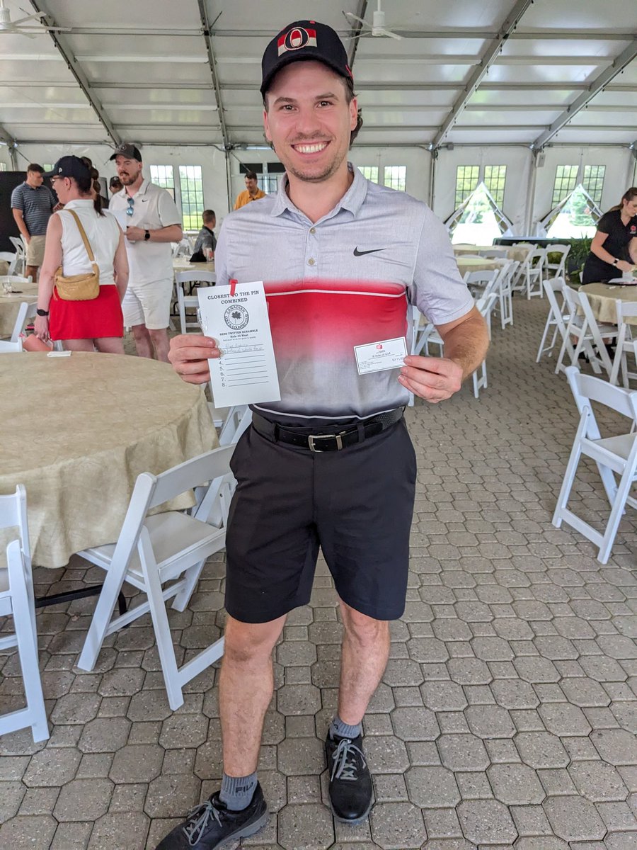 BringBackLee's tweet image. And congrats to @jsharpley7 for winning the longest drive and Nathan for winning closest to the pin! #SensTwitterScramble